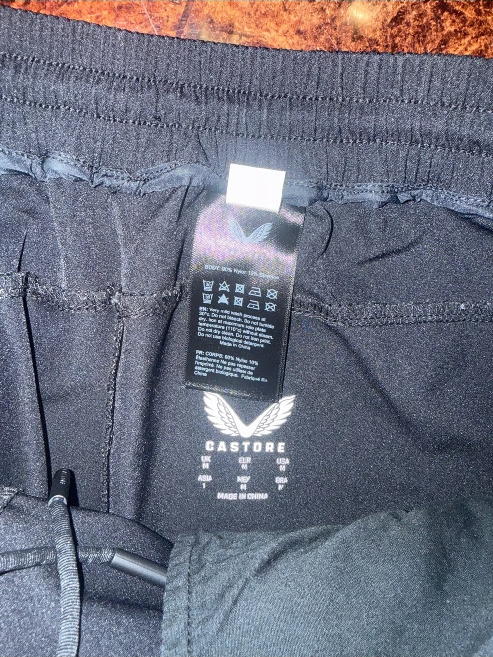 Castore x McLaren Men's Black Athletic Shorts with Yellow Zip Accents
